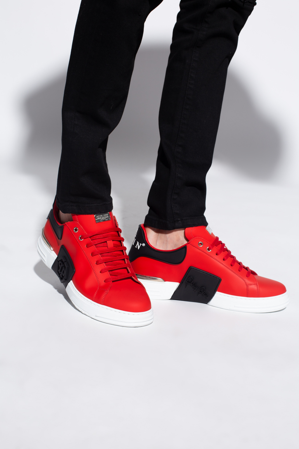 Philipp plein hot sale red sneakers